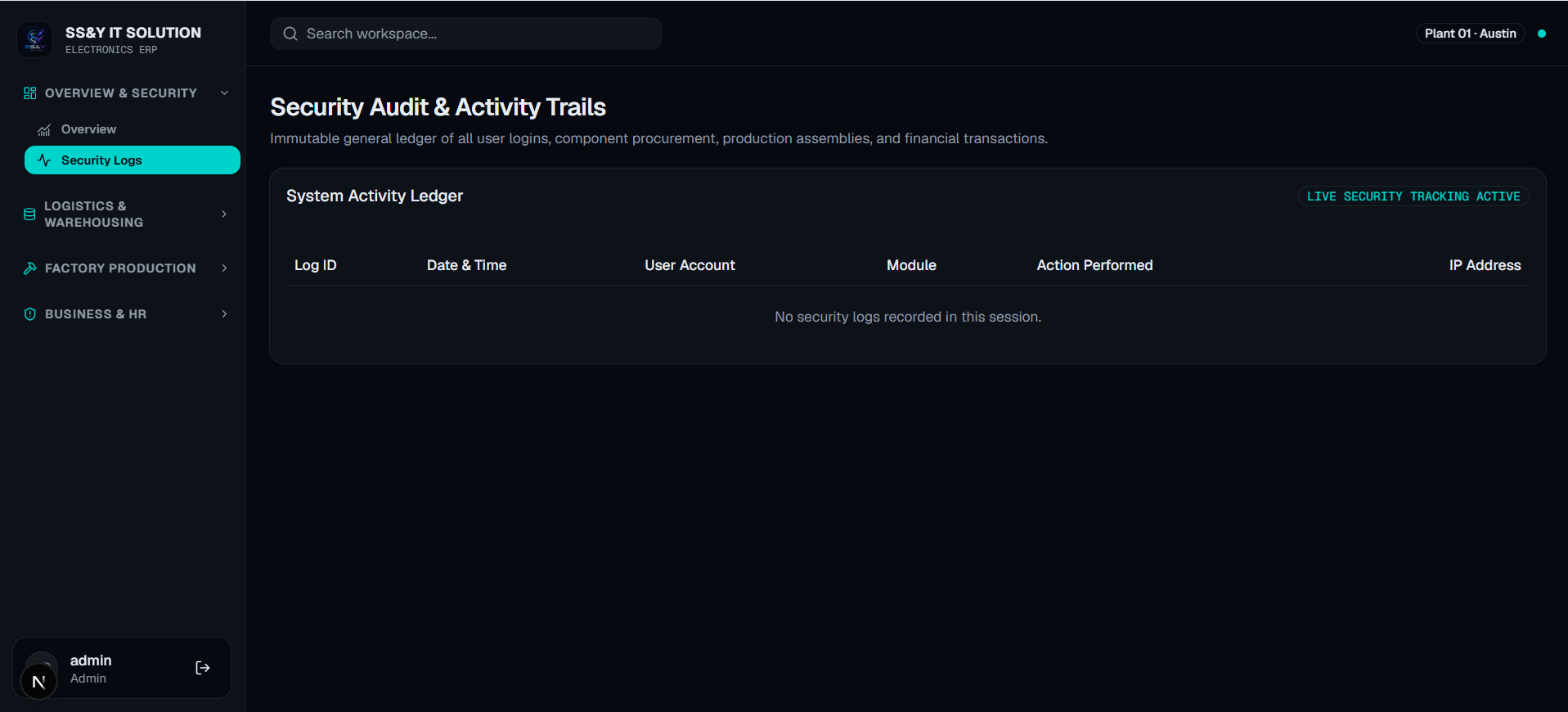 Enterprise ERP Frontend Client project screenshot 2
