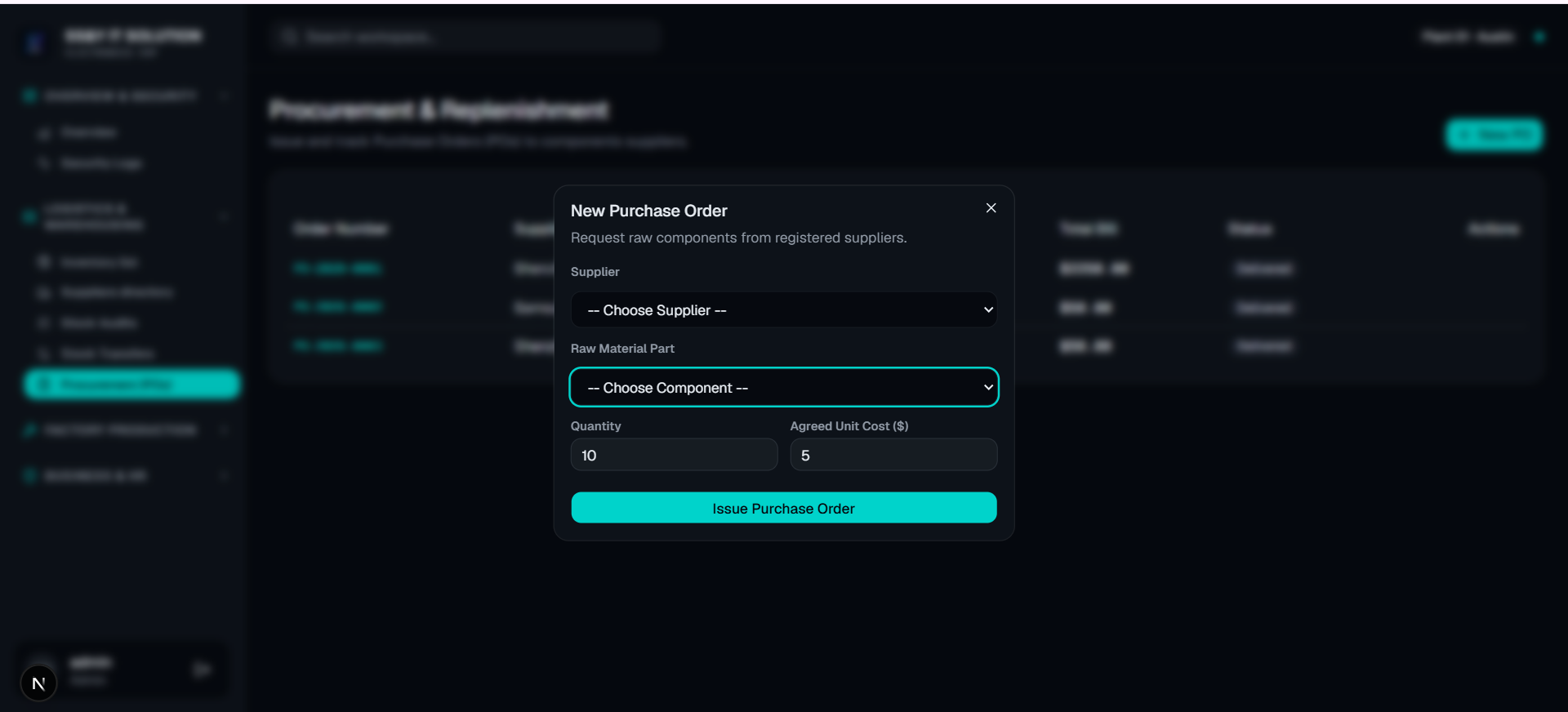 Enterprise ERP Frontend Client project screenshot 6