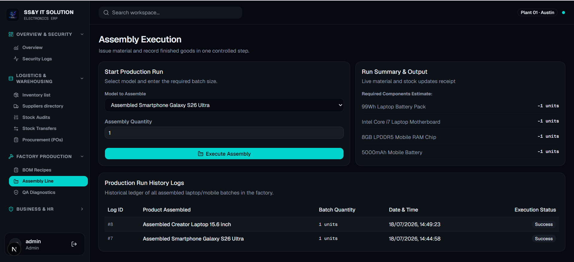 Enterprise ERP Frontend Client project screenshot 8