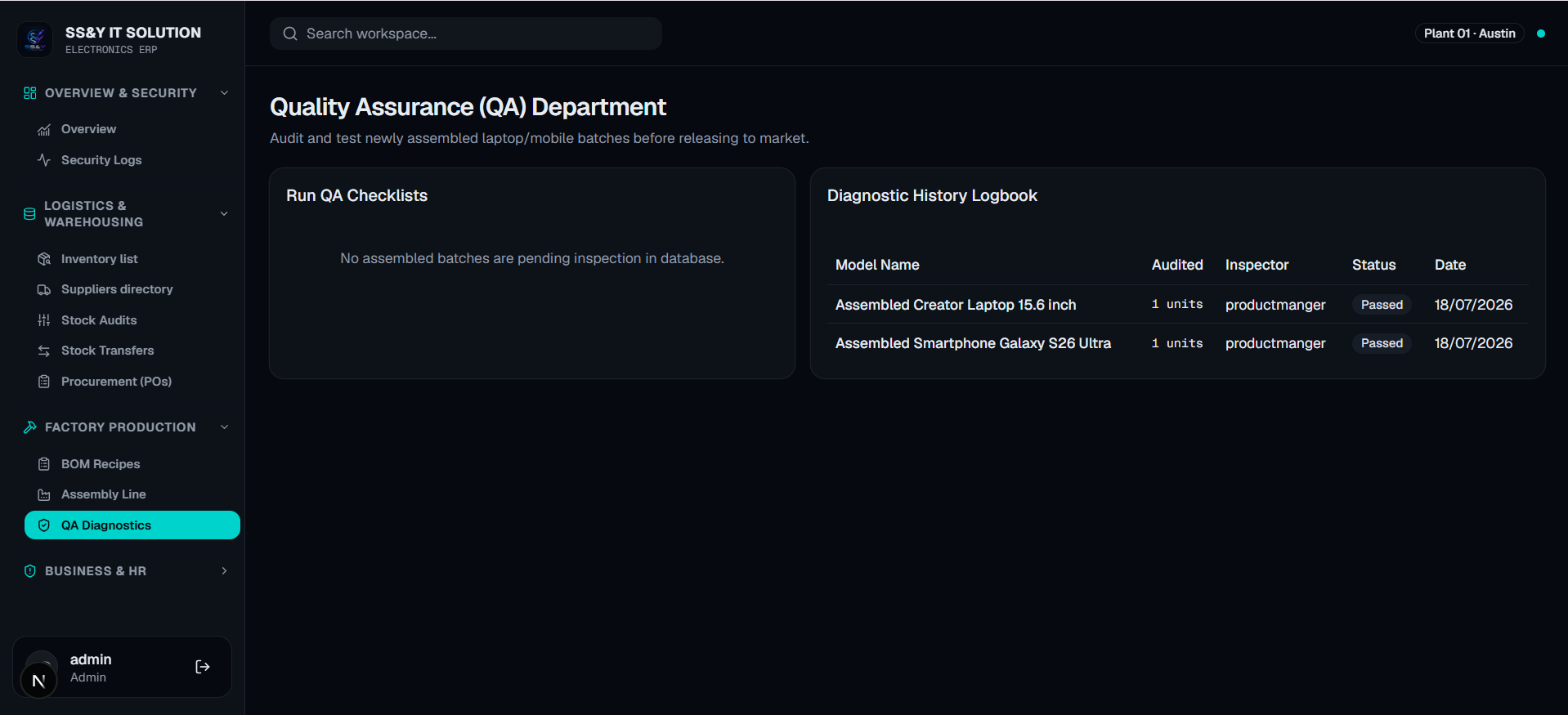 Enterprise ERP Frontend Client project screenshot 9