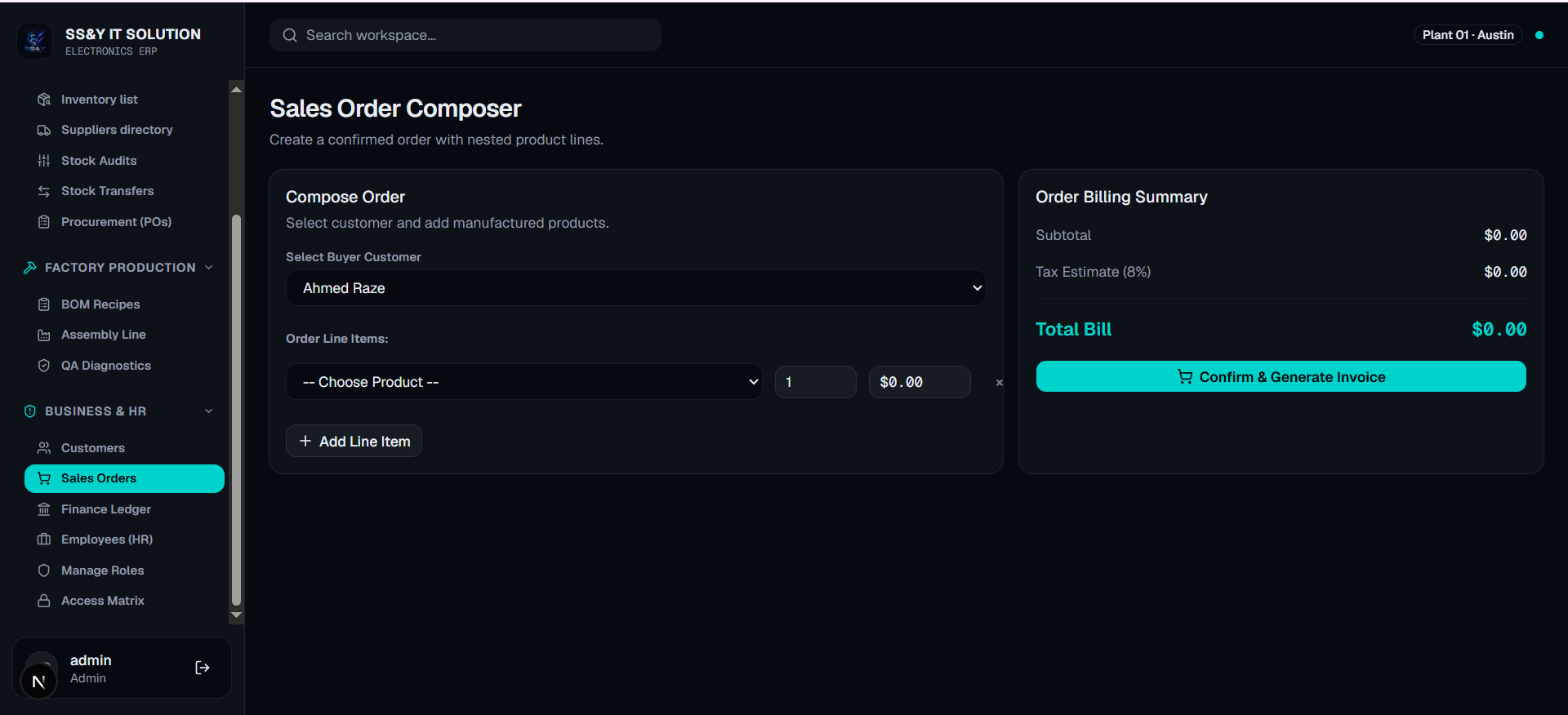 Enterprise ERP Frontend Client project screenshot 11