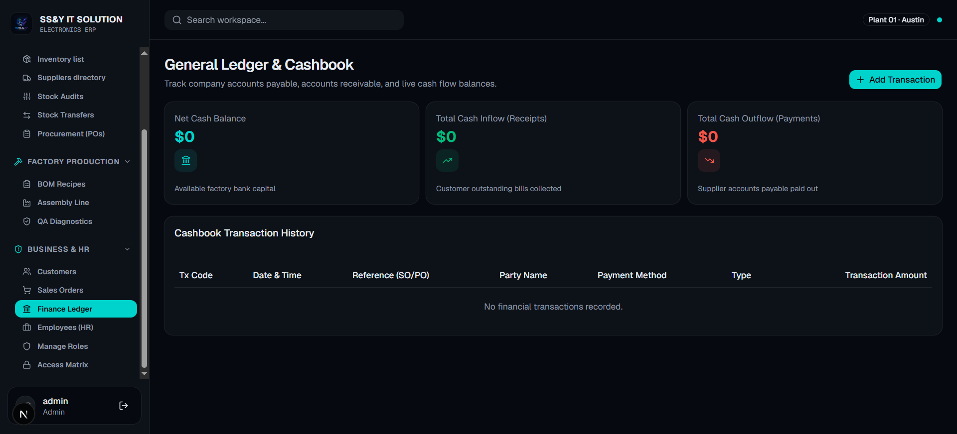 Enterprise ERP Frontend Client project screenshot 12