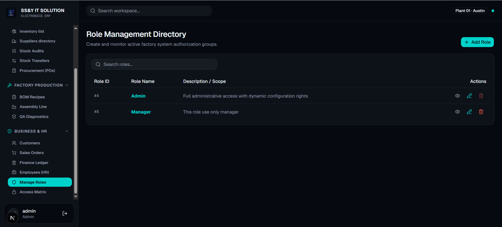 Enterprise ERP Frontend Client project screenshot 16
