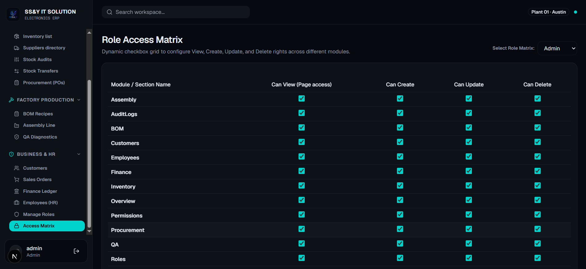 Enterprise ERP Frontend Client project screenshot 17